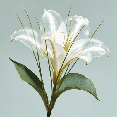 White Lily Flower Illustration