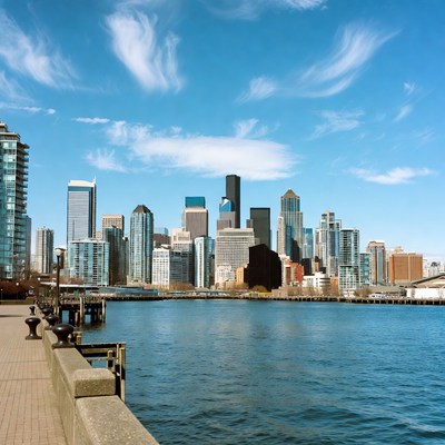 Seattle Skyline over Waterfront