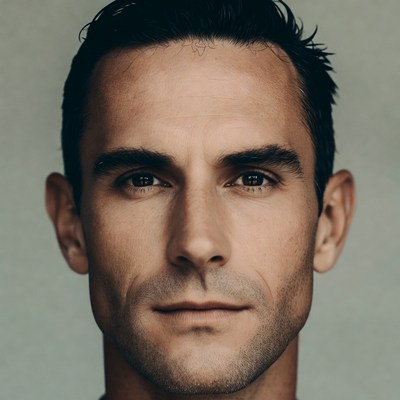 Handsome man close-up portrait