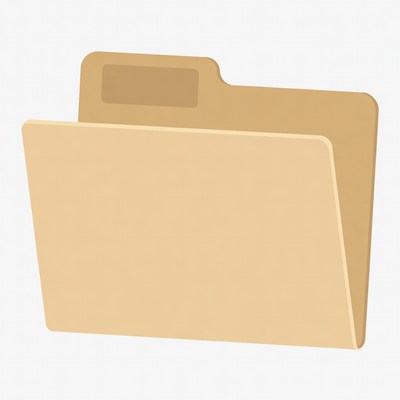 Open beige file folder icon