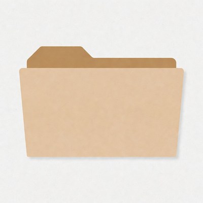 Open Tan File Folder