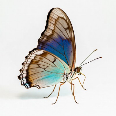 Colorful Butterfly on White Background