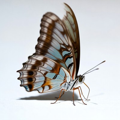Colorful Butterfly on White Background