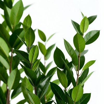 Green Ficus Plant Leaves