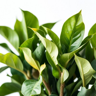 Close-up of lush green leaves