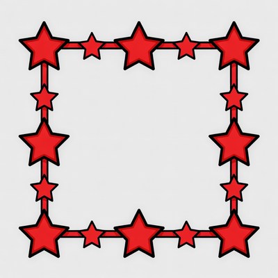 Red Star Border Frame