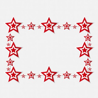 Red Star Border Frame