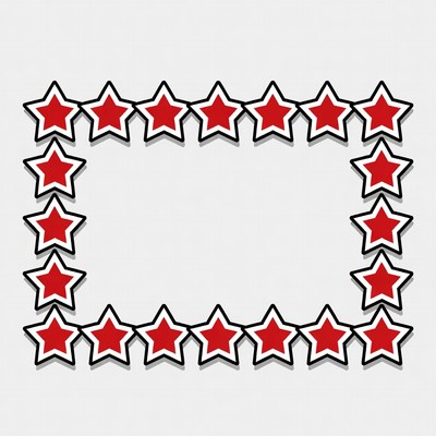 Red Star Border Frame