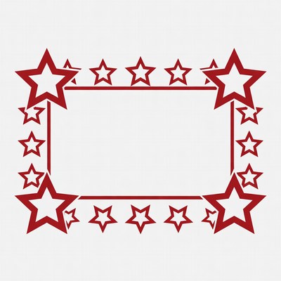 Red Star Border Frame