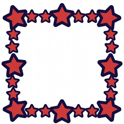 Red Star Border Frame