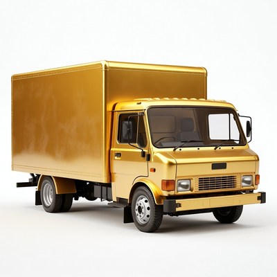 Shiny Gold Delivery Truck
