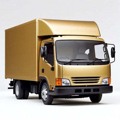 Gold Delivery Box Truck