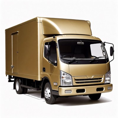 Gold Delivery Box Truck