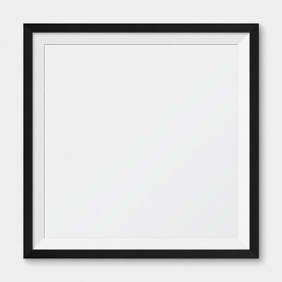 Empty Black Picture Frame
