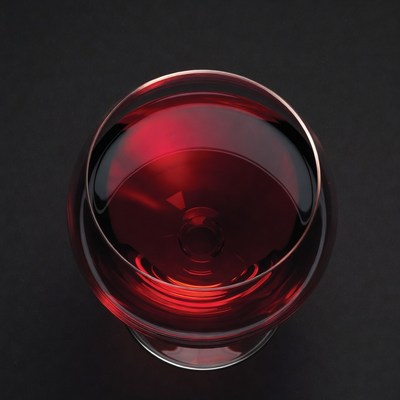 Red Wine Glass Top View