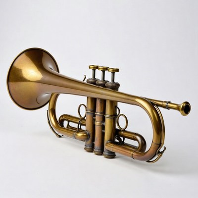 Brass Cornet Trumpet Isolated