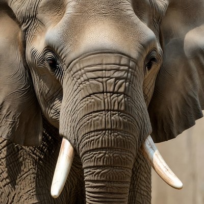 Close-up African elephant face