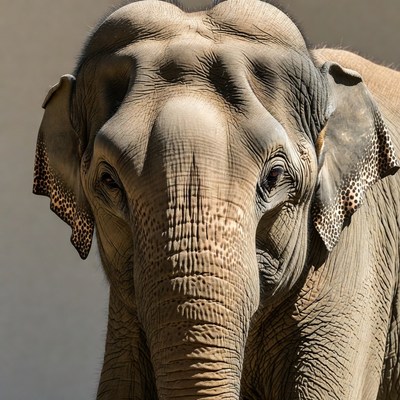 Close-up elephant face