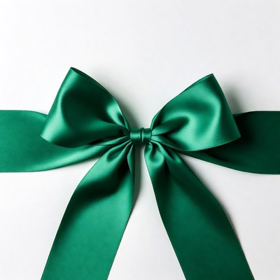 Green Satin Gift Bow