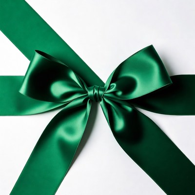 Green Satin Gift Bow