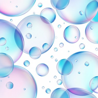 Colorful Transparent Bubbles Background