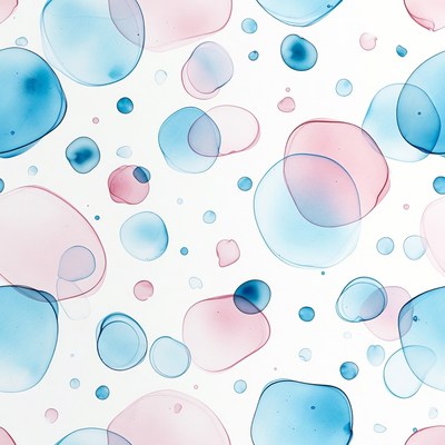 Pink Blue Alcohol Ink Bubbles Pattern