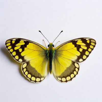 Yellow Butterfly with Black Spots