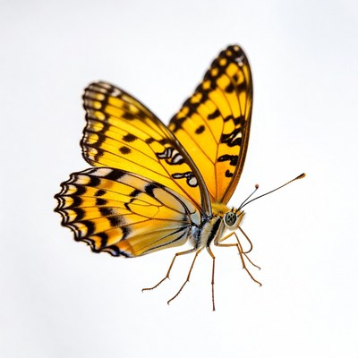 Yellow butterfly with black spots