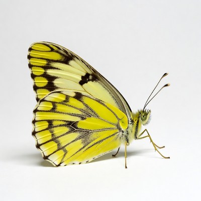 Yellow Butterfly with Black Spots