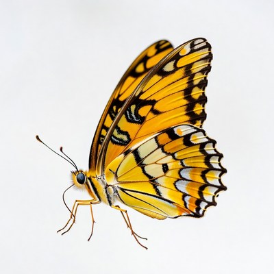 Orange butterfly with black spots