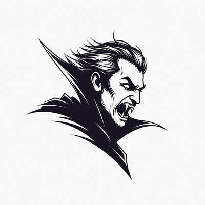 Roaring Vampire Illustration