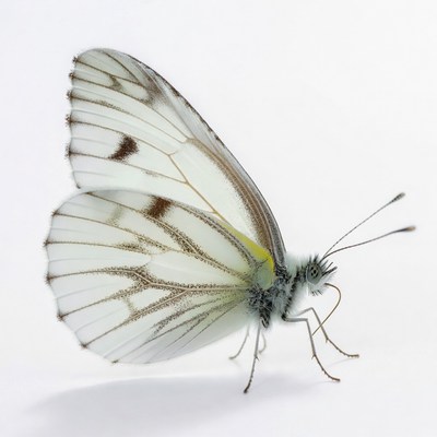 White butterfly with yellow spots