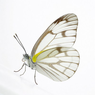 White butterfly with yellow spots
