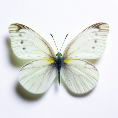White butterfly with yellow spots
