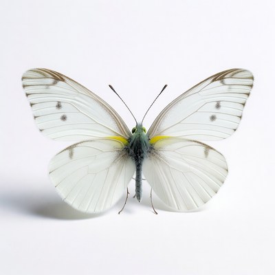 White butterfly with yellow spots