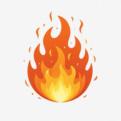 Fiery Flame Illustration