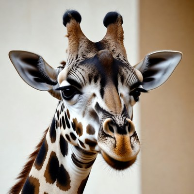 Giraffe close-up portrait