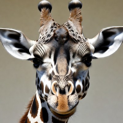 Giraffe close-up portrait