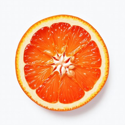 Fresh Grapefruit Half Slice