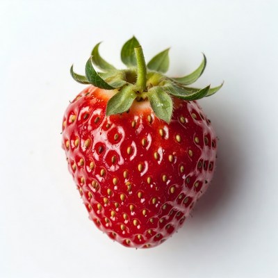 Fresh strawberry isolated on white