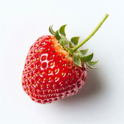 Fresh strawberry on white background