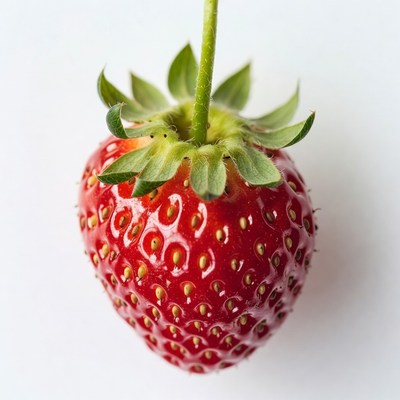 Fresh strawberry on white background