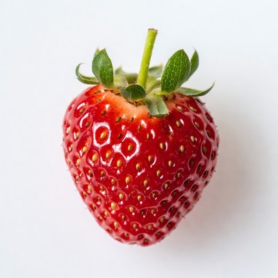 Fresh strawberry on white background