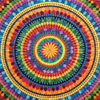 Colorful Mandala Dot Art