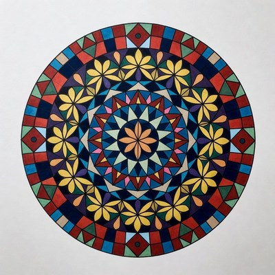 Colorful Stained Glass Mandala
