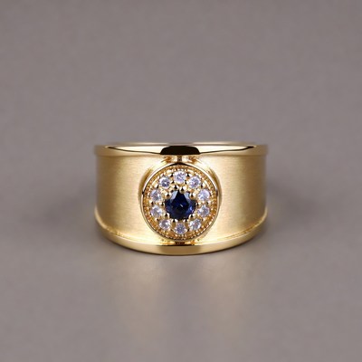 Gold Sapphire Band Ring