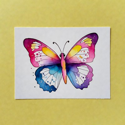 Colorful Watercolor Butterfly Illustration