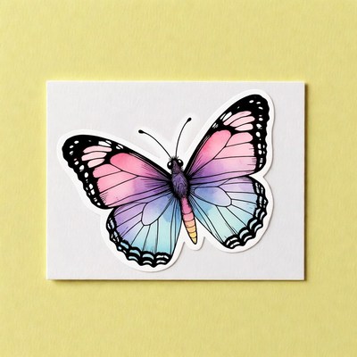 Colorful Watercolor Butterfly Illustration