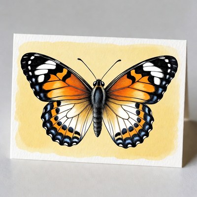 Orange and Black Butterfly Illustration