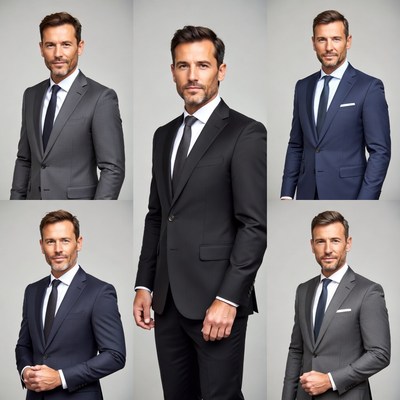 Handsome man in suits